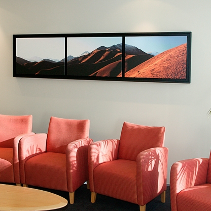 "Lindis Pass" triptych framed canvas 606mm x 2440mm (sold out)