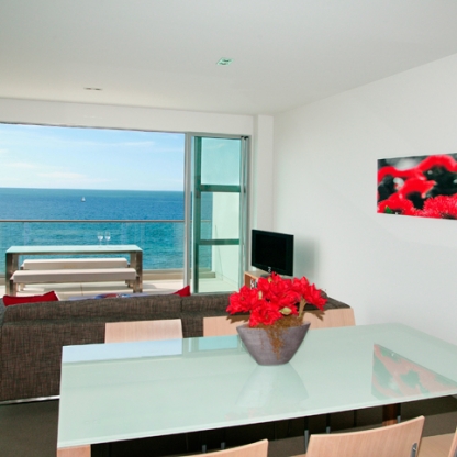 "Pohutukawa Puffs" stretched canvas 500mm x 2000mm