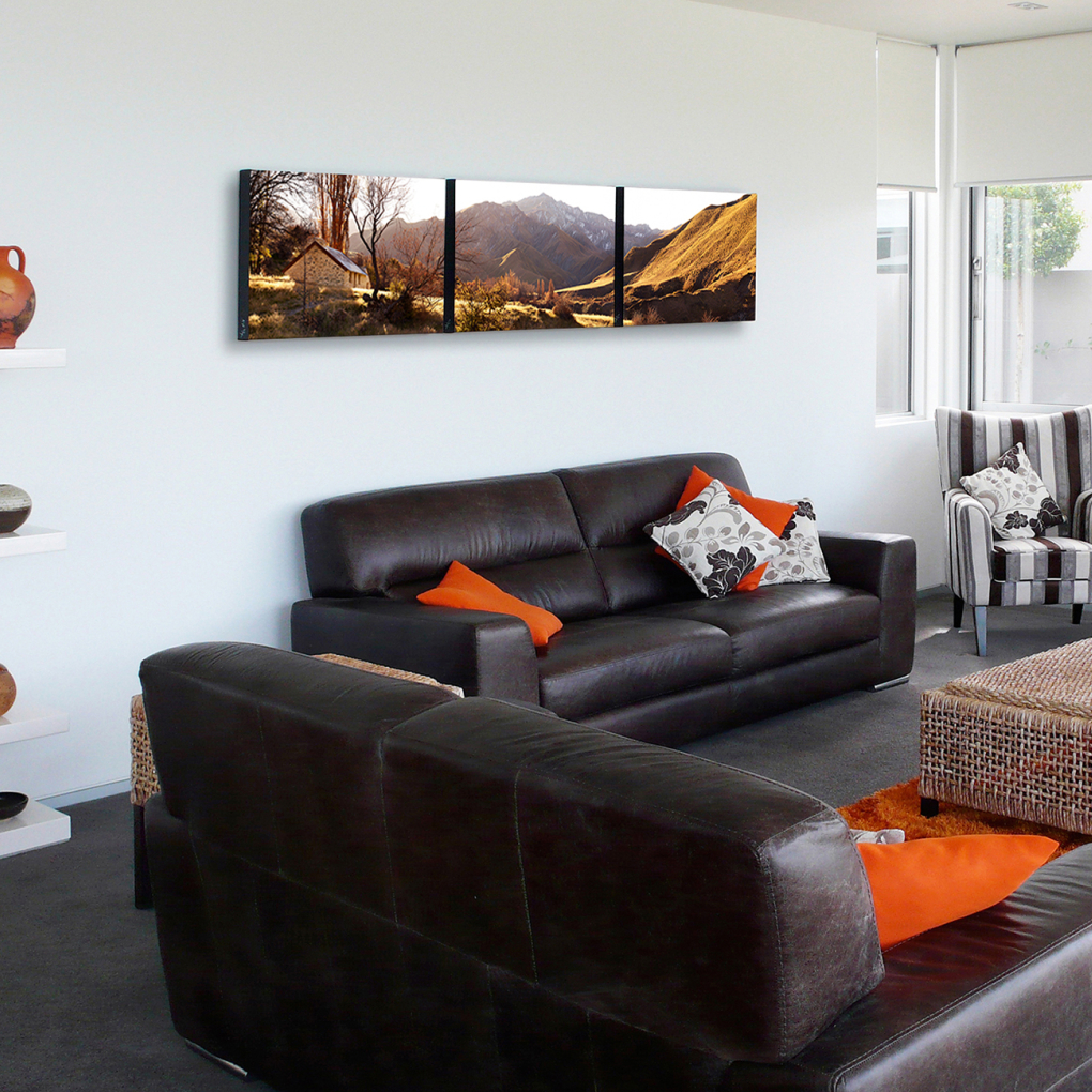 "Valley Of Gold" triptych (custom size tailored for wall)