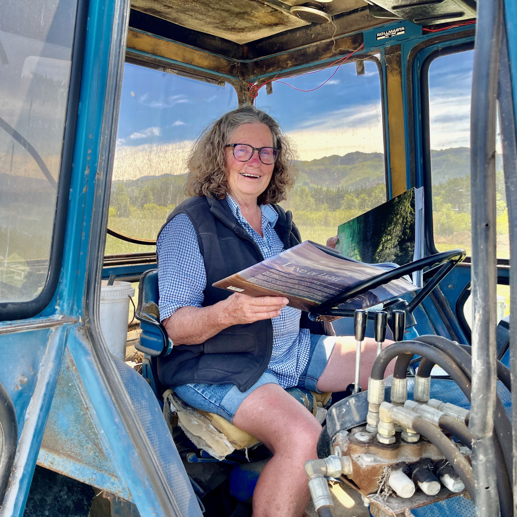 Vivienne (my neighbour who accompanied me to the Chathams, as I mention in the book) collected the first book out of the first box when all 5.6 tonnes of books arrived, she just had to have book #1!