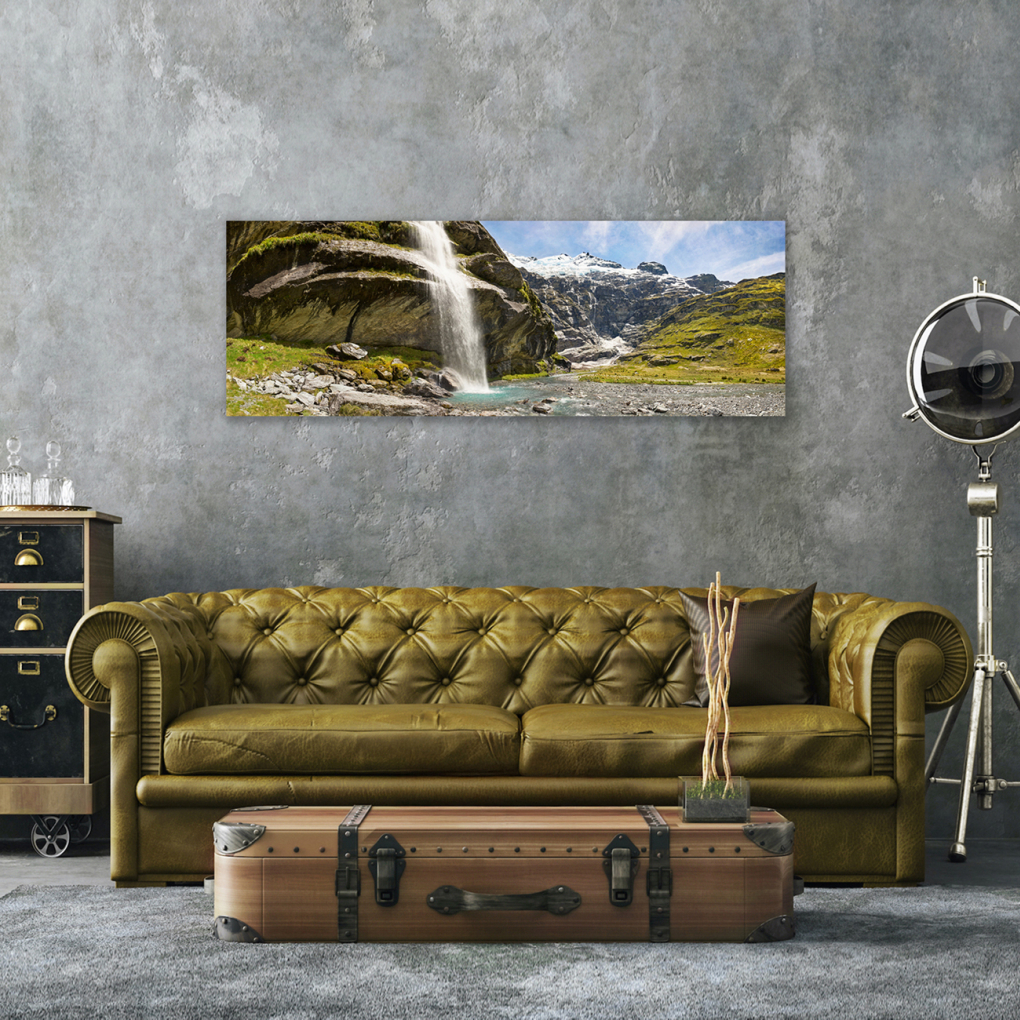 "Earnslaw Burn" stretched canvas 508mm x 1536mm