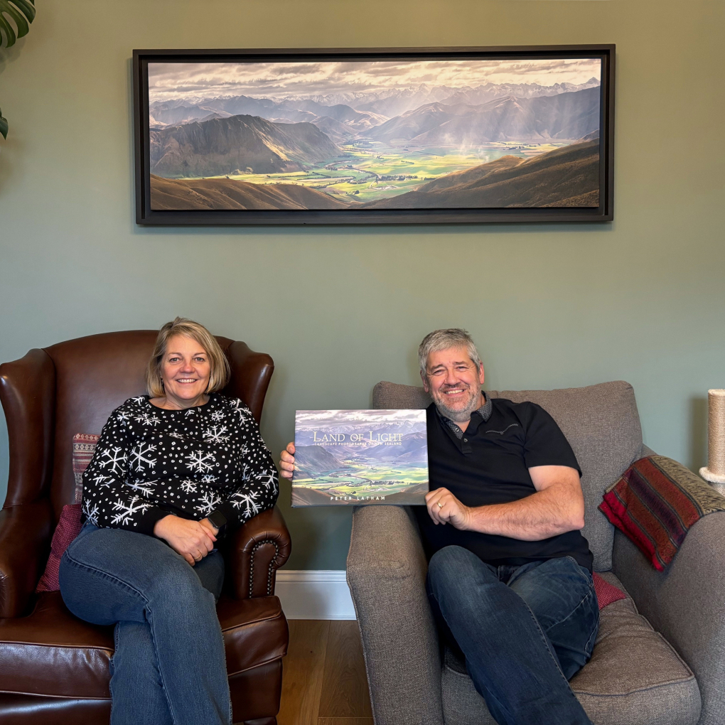 Kevin & Ju, Hertford, U.K. "Although my wife & I had seen the cover on your website & so knew to expect ‘Highway to Heaven', it was still a ‘waoh’ moment as we looked up from the cover & are fortunate to be able to enjoy the full size piece on our wall".