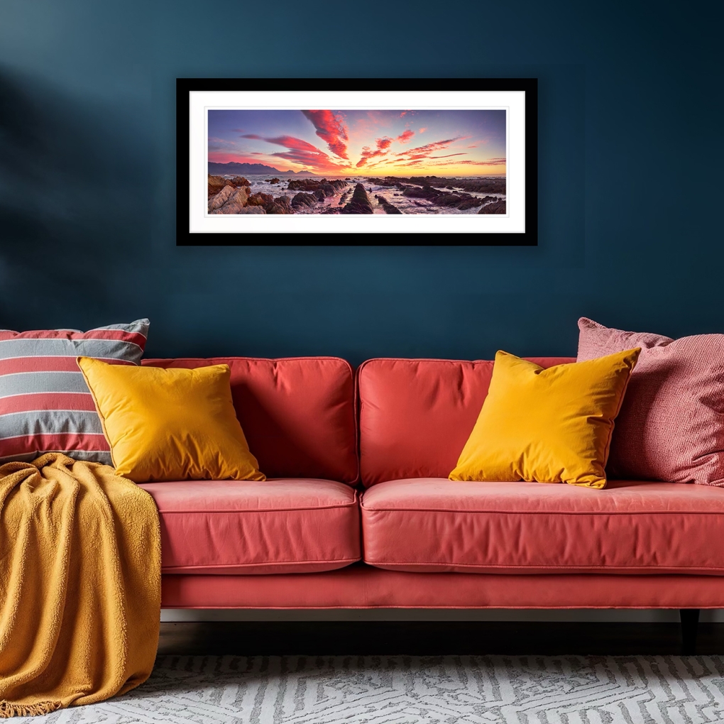 "Starburst", framed paper print, image size 350mm x 1000mm